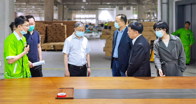 生態環境部大氣司副司長吳險峰一行到圣奧辦公家具調研